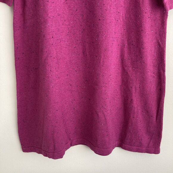 Talbots Kitty Tweed Crew Sweater Dress Button Accent Womens Plus 1X Pink - Picture 6 of 10